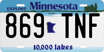 MN license plate 869TNF