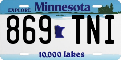 MN license plate 869TNI