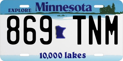 MN license plate 869TNM