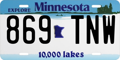 MN license plate 869TNW
