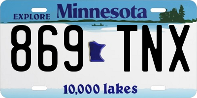 MN license plate 869TNX