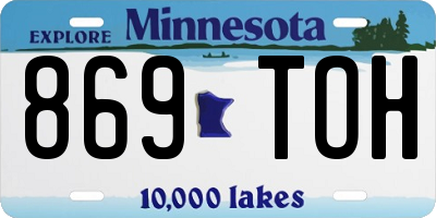 MN license plate 869TOH