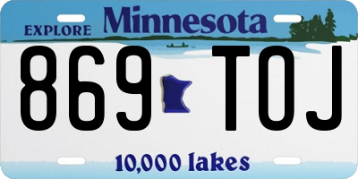 MN license plate 869TOJ