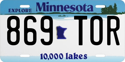 MN license plate 869TOR