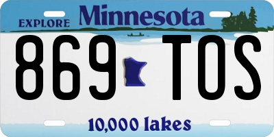 MN license plate 869TOS