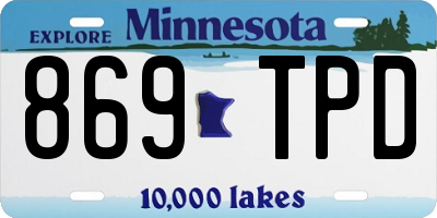MN license plate 869TPD