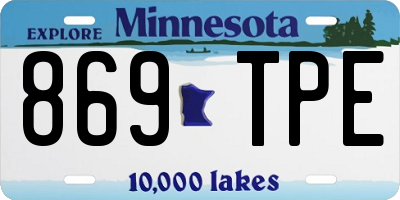 MN license plate 869TPE