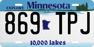 MN license plate 869TPJ