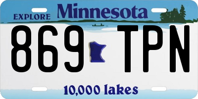 MN license plate 869TPN