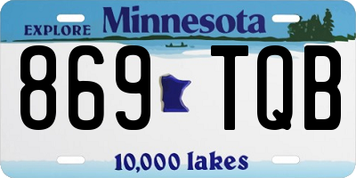 MN license plate 869TQB