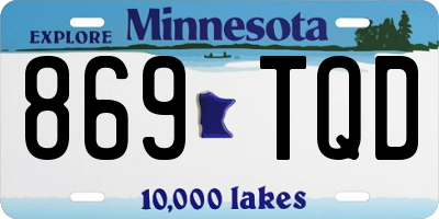 MN license plate 869TQD