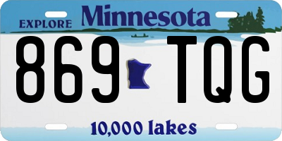 MN license plate 869TQG