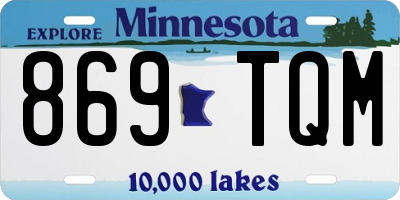 MN license plate 869TQM