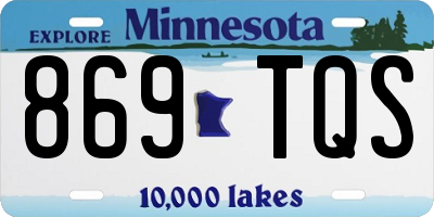 MN license plate 869TQS