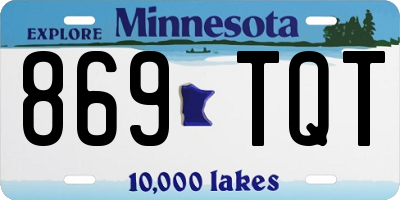 MN license plate 869TQT