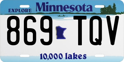 MN license plate 869TQV