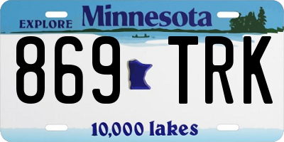 MN license plate 869TRK