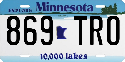 MN license plate 869TRO