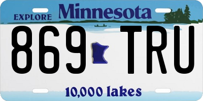 MN license plate 869TRU