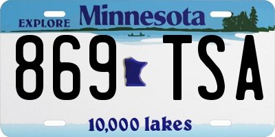 MN license plate 869TSA