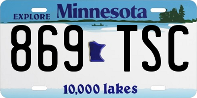 MN license plate 869TSC