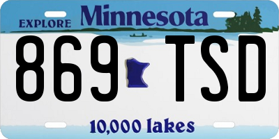 MN license plate 869TSD