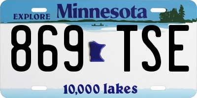 MN license plate 869TSE