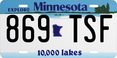 MN license plate 869TSF