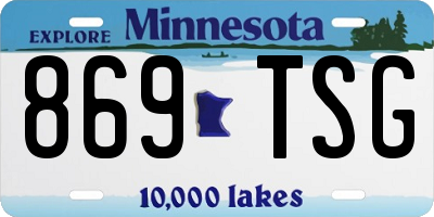MN license plate 869TSG