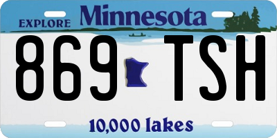 MN license plate 869TSH