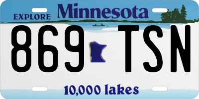 MN license plate 869TSN