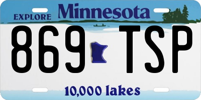 MN license plate 869TSP