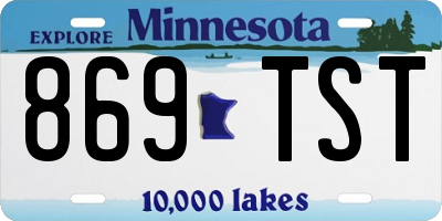 MN license plate 869TST