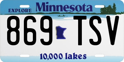 MN license plate 869TSV