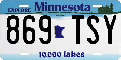 MN license plate 869TSY