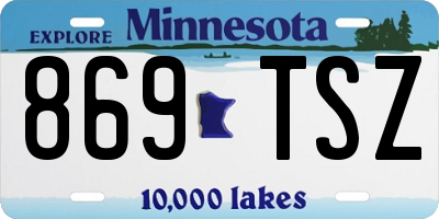 MN license plate 869TSZ