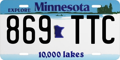 MN license plate 869TTC