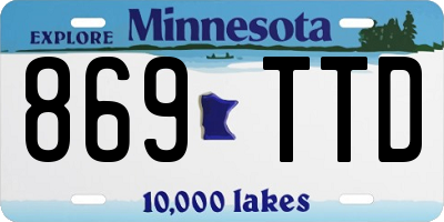 MN license plate 869TTD