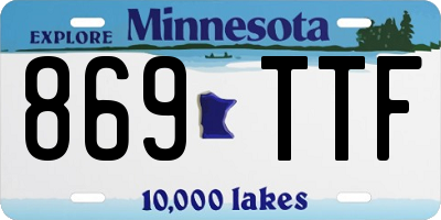 MN license plate 869TTF
