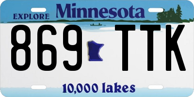 MN license plate 869TTK