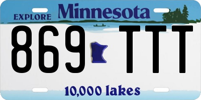 MN license plate 869TTT