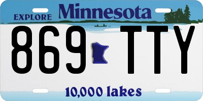 MN license plate 869TTY