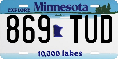 MN license plate 869TUD