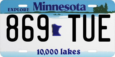 MN license plate 869TUE