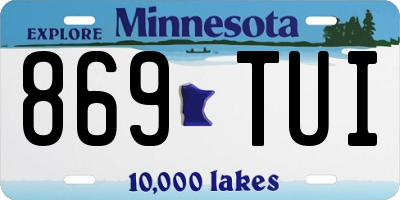 MN license plate 869TUI
