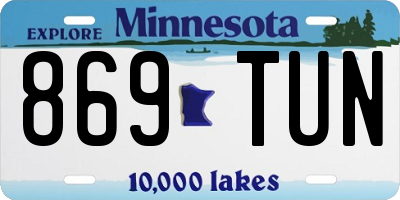 MN license plate 869TUN