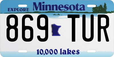 MN license plate 869TUR