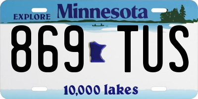 MN license plate 869TUS