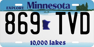 MN license plate 869TVD