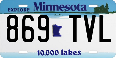 MN license plate 869TVL
